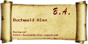 Buchwald Alex névjegykártya